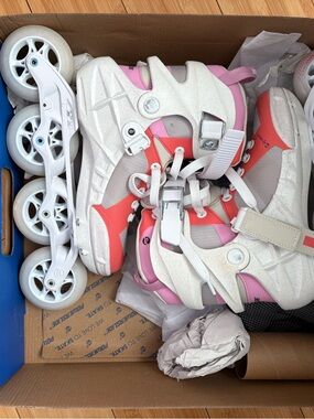 Women’s Inline Skates – White and Pink Roller Skates, powerslide
